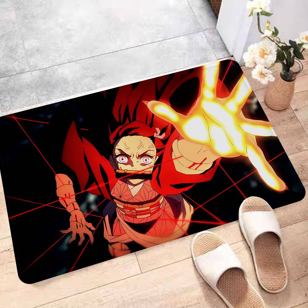 Японский истребитель демонов придверный коврик моющийся противоскользящий коврик для гостиной под диван и кресла, коврик для кухни и прикроватные коврики