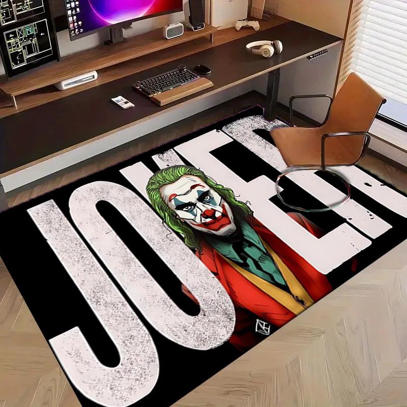1pc Office Carpet Chair Mats Joker Clown Artwork Perfect for Office Chairs, Living Rooms, Or Bedrooms,Polyester Carpet.HDT238