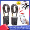 Новый велосипедный противоугонный замок-сигнализация с Bluetooth, интеллектуальное управление через приложение, водонепроницаемый, сигнализация вибрации от кражи велосипеда, система безопасности