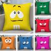 Милая Забавная Арт M-M&M'S Наволочка Плюшевая Ткань Мягкая Двусторонняя Печать Диван Теплая Зимняя Дом Детский Подарок Наволочка