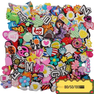 100 шт. 3D шармы для обуви Crocs с пряжками - сделай сам аксессуары и украшения для обуви