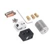 Комплект Hotend для 3D-принтера, 0,4 мм латунное сопло, алюминиевый нагревательный блок, биметаллические детали для Hot End
