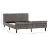 Bed Frame Grey Velvet 140 x 200 cm