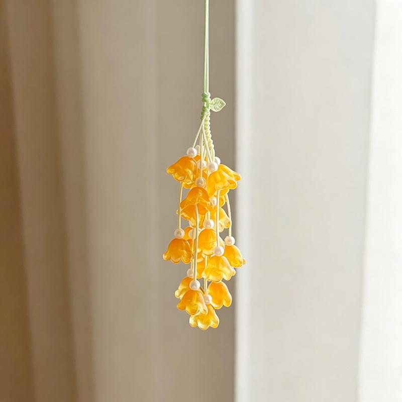 Captivating Bellflower 1Pcs Hanging Ornament with Tassel Perfect for Car Interior Decor