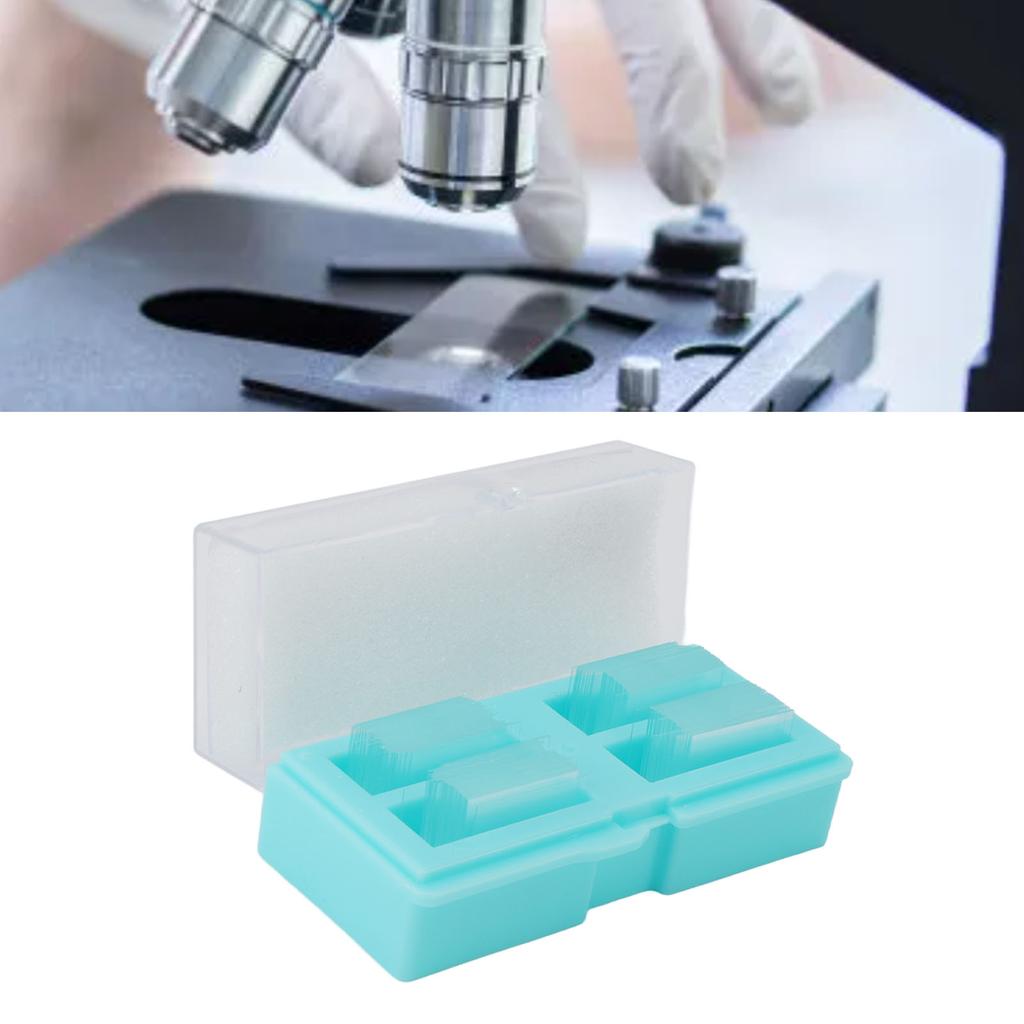 400 шт. покровные стекла для микроскопа с закругленными углами, квадратные пустые покровные стекла для микроскопа для Microsco