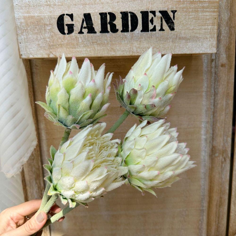 Multicolor Artificial Artichoke Flower Large Size Nordic Thistle Flower  Home Decoration
