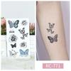 Women Sexy Temporary Tattoo Stickers Black Roses Pattern Full Flower Design Used for Arm Body Art Big Large Fake Tattoo Stickers
