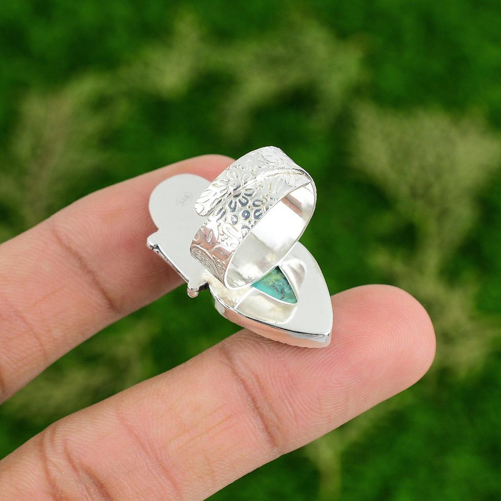 Серебро 925 пробы Натуральный шаттукит Кольцо обещания Череп и кости Регулируемое