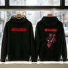 Men Metal Gear Solid Game Character Front Back Print Hoodie Pullover Sweatshirt Vintage Gaming Graphic Streetwear Gamer Gift Top