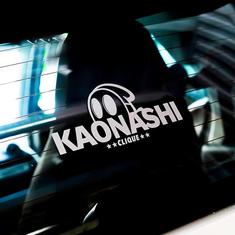 KAONASHI JDM Car Electric Motorcycle Sticker Front Guard Sticker Rear Window Windshield Sticker Reflective Car Stick
