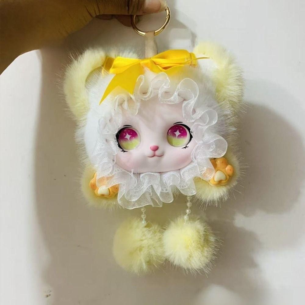 Handmade Plush Doll Keychain Pom Pom Dangles Plush Toy Pendant Doll Bag Charm  Handbag Decoration