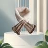 Cross Knitted Scarf Windproof Wool Collar Soft Plush Scarfs  Women Accessories
