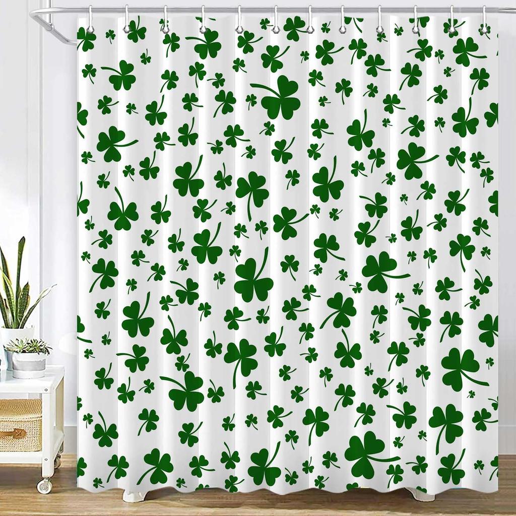 Valentine’s Shower Curtain – Romantic Watercolor Red Hearts & Cute Gnomes Design, Bathroom Decor Perfect for Valentine’s Day