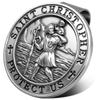 PloreWay Saint Christopher Medal Car Metal Saint Christopher Visor Clip Talisman for Safety Car