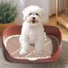 Pet Dog Toilet Portable Pet Lavatory with Protection Wall Potty Training Toilet with Grille Litter Box for Cat Puppy Small Medium Dogs