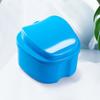 Dentures Case Portable Soaking Denture Bath Box with Strainer Basket Invisible Brace Retainer Mouth