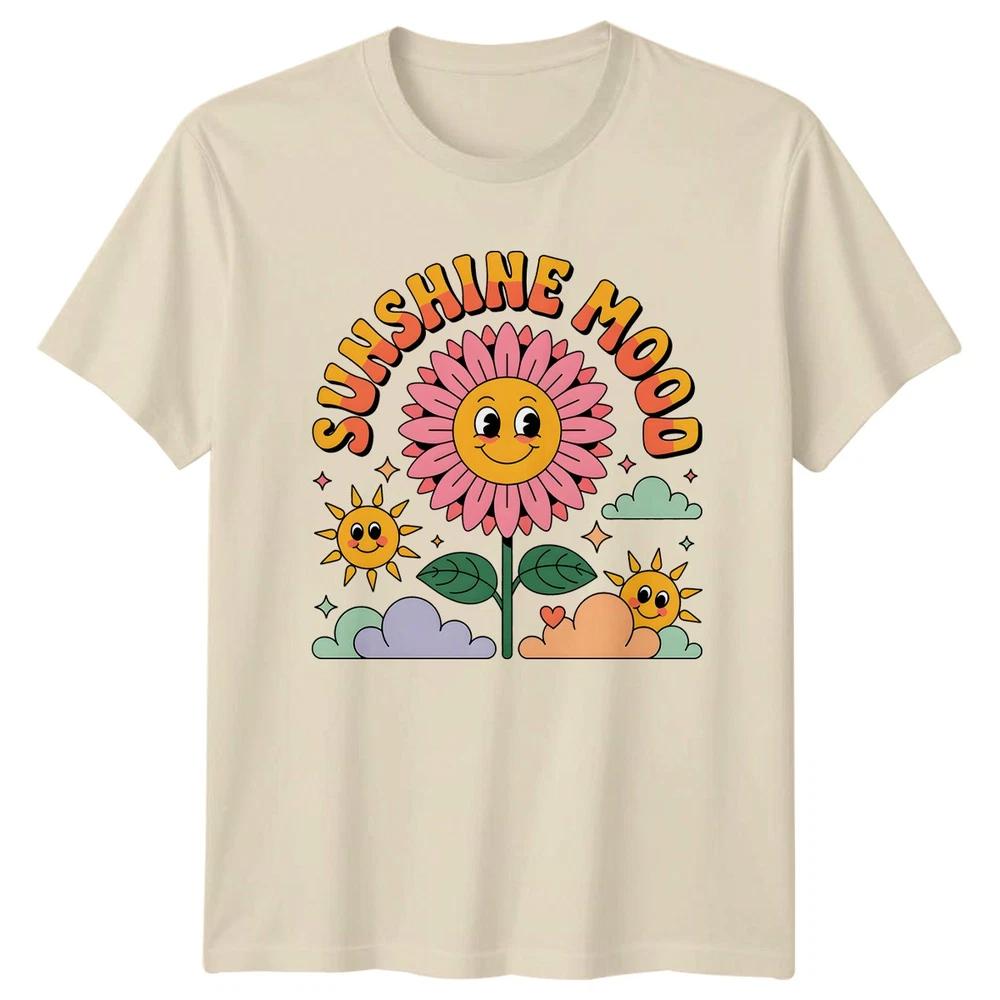 Sunshine Mood Unisexs TShirt Daisy Flower Summer Fashion Birthday Gift For Her