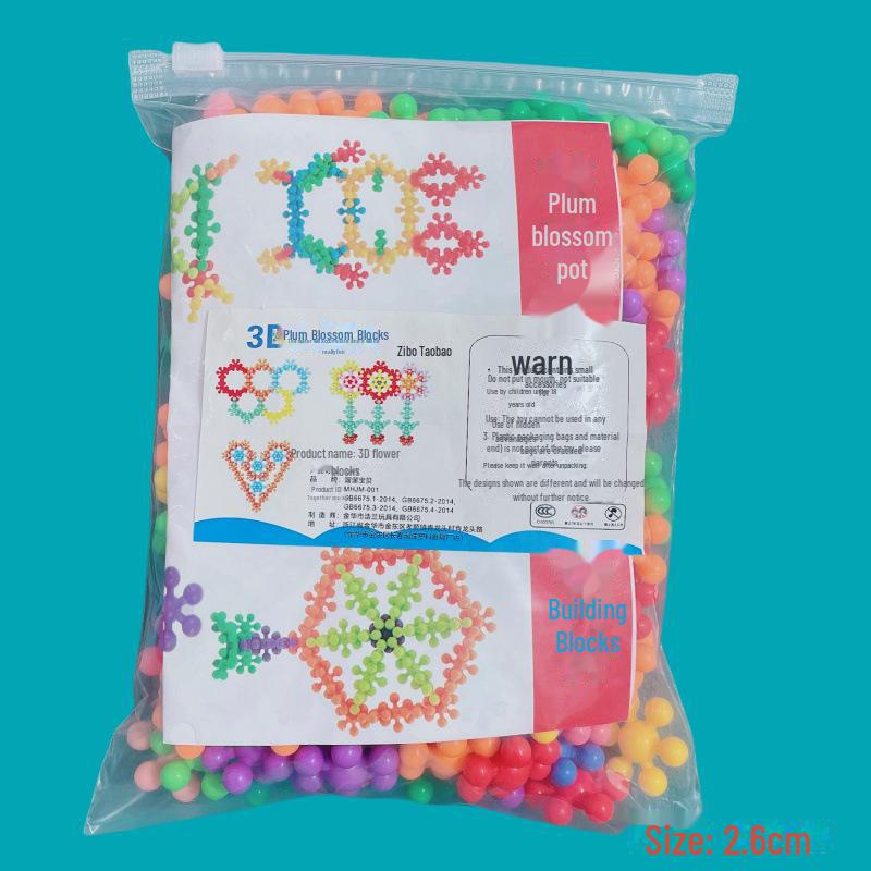 Конструкторы для сборки цветка сливы для раннего образования в детском саду - развивающие игрушки для детей 3-4 лет.