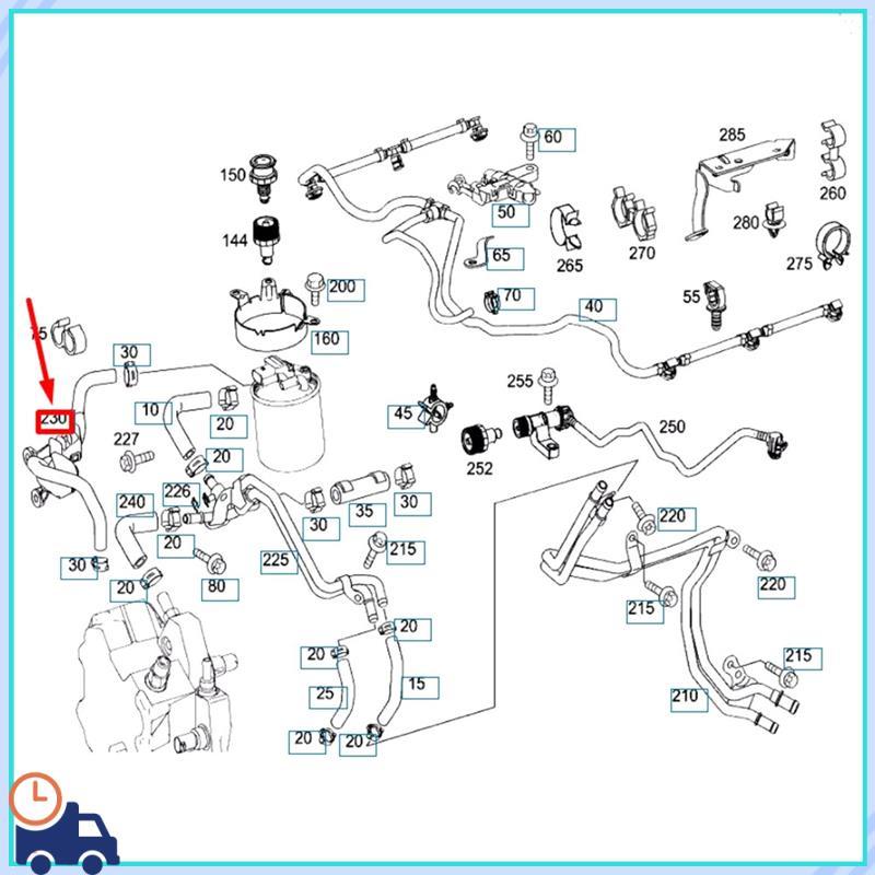 6420700281 New Engine High-Pressure Fuel Pump Oil Pipe Fuel Pipe For Mercedes Benz GL A6420700281