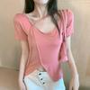 T Shirt Women Summer Oversize V Neck Casual Top With Embroidery For Daily Wear