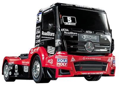 Электрический радиоуправляемый автомобиль Tamiya серии Actros MP4 MB Motorsport, шасси 58683 1/14 № 683 Mercedes-Benz (ТТ-01 ТИП-Е)