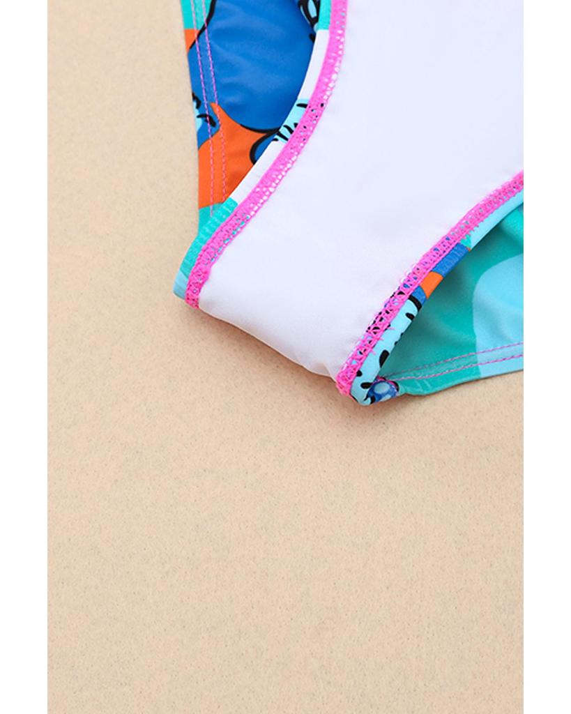 Azura Exchange Floral Print V-Neck Ruffles Bikini