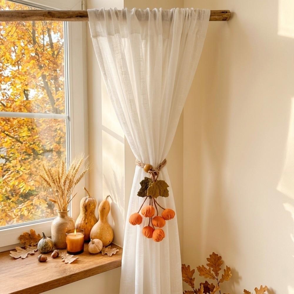 Hawthorn Berry Strands Curtain Tiebacks Pastoral Style Curtain Straps Curtain Tie Rope Christmas