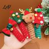 Children Holiday Headwear Cute Christmas Hair Rope for Girls Elk/Tree/Bell Elastic Headbands Soft Cotton Bands Cartoon Accessories Party And Winter