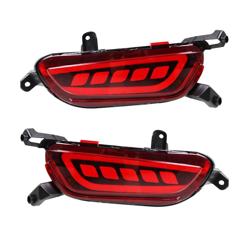 2Pcs Reflector For Mazda CX-3 CX3 2015 2016 2017 2018 Car LED Rear Fog Lamp Bumper Light Brake Light Turn Signal Light