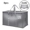 4/8/10 упаковок очень больших сумок для переезда с ручками для переноски на молнии, прочные сумки для хранения, коробки для переезда для экономии места