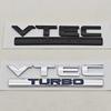 3D ABS Хромированный Черный Логотип Значок VTEC TURBO Наклейка на Задний Багажник Автомобиля Эмблема Наклейка