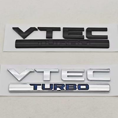 3D ABS Хромированный Черный Логотип Значок VTEC TURBO Наклейка на Задний Багажник Автомобиля Эмблема Наклейка