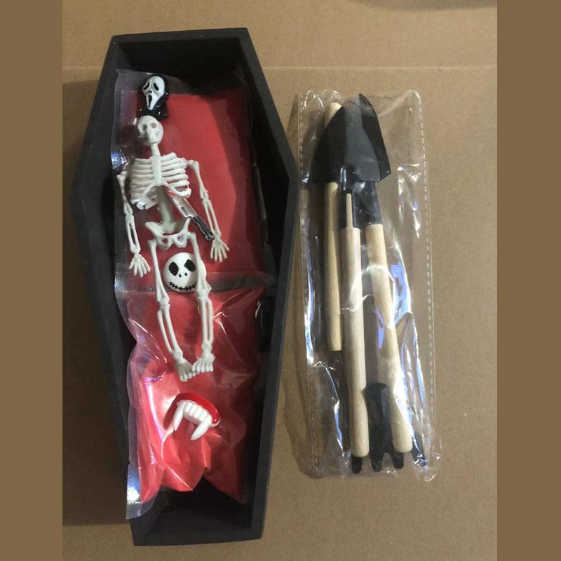 Children Decorate Props Skeleton Coffin Toy Halloween Grimaces Scythe Props Demon Decoration Supplies DIY Decorations