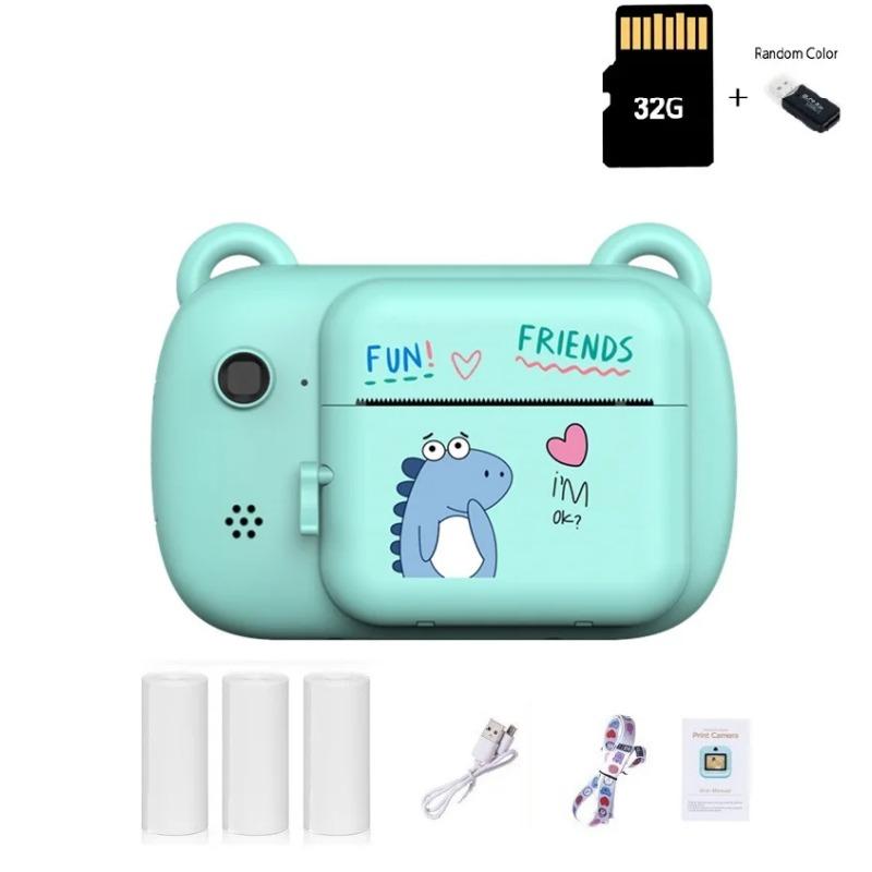 Цифровая детская камера Двойная камера Камера мгновенной печати Детская беспроводная цифровая камера Камера мгновенной печати фотографий без чернил