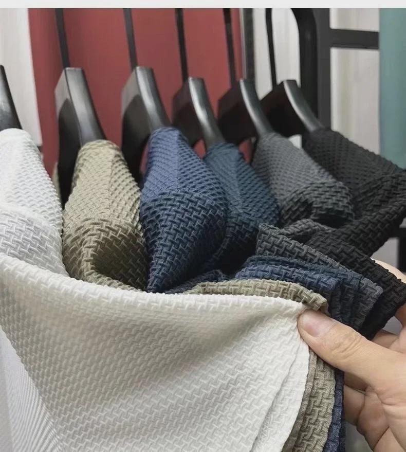 Мужская летняя футболка из быстросохнущего темного жаккарда Ice Silk