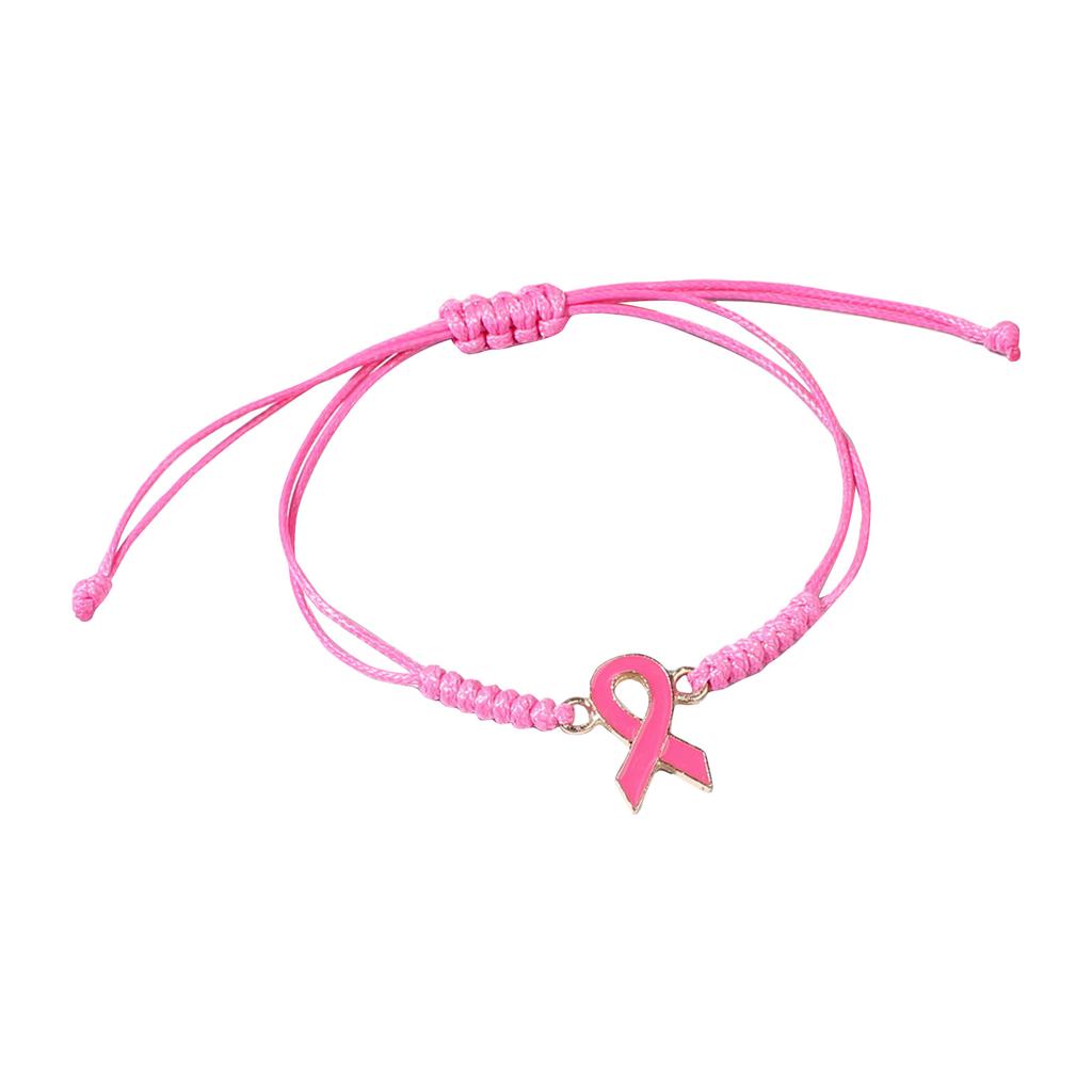Breast Awareness Bracelets Ribbon Breast Awareness Bracelets Motivational Wristband Accessories Suitable For Women Survivors Party Gifts
