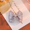 Elegant Zircon Butterfly Wing Stud Earrings, S925 Silver Needle - Versatile High-End Women's Jewelry