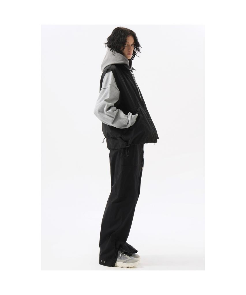 Customellow Black Highneck Vest Cwuas25113Bkx