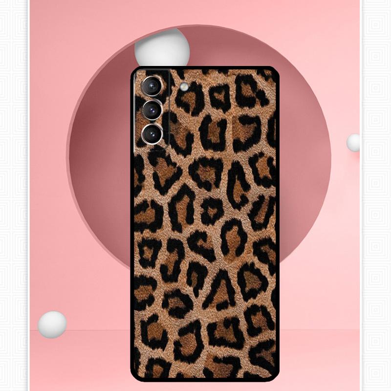 African Leopard Print Cover For Samsung Galaxy S23 S24 Ultra S8 S9 S10 S22 Plus Note 10 20 Ultra S20 S21 FE Case