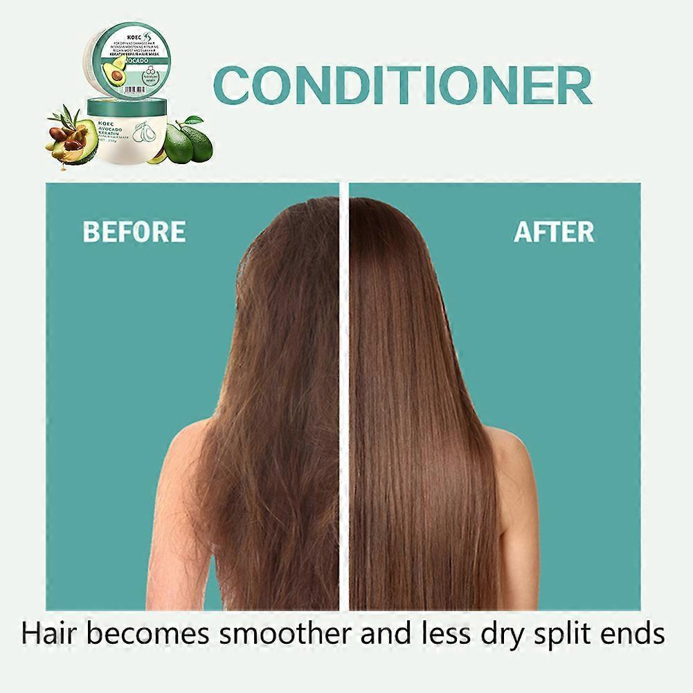 250g Avocado Keratin Hair Mask - Nourishes, Smoothes & Repairs Hair, Deep Conditioning Treatment for Soft, Healthy Hair