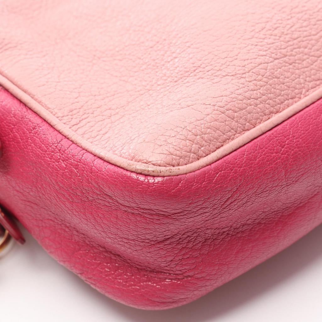 Used Miu Miu Madras Shoulder Bag RT0539 leather Pink Used Women
