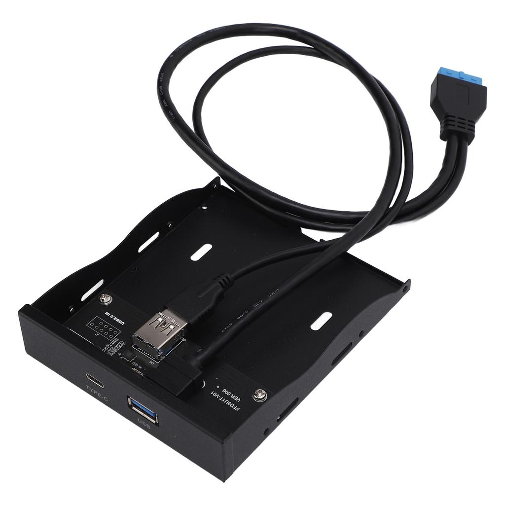 USB 3.2 GEN1 Концентратор на передней панели 5 Гбит/с Высокоскоростной Тип C и USB 3.0 Розетка 19-контактный Отсек для дисковода 3,5 дюйма для компьютеров