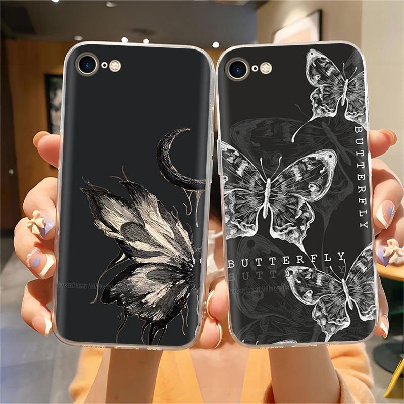 Чехол для iPhone SE 2020 Модный Мультяшный Мягкий ТПУ Задняя Крышка Для iPhone SE Прозрачный Силиконовый Корпус Защитные Чехлы Для iPhoneSE