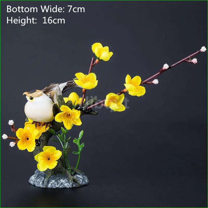 restaurant plate tray dish decorate Plum Peach blossom flower tree seafood sushi decoration ornamental artificial chef tools