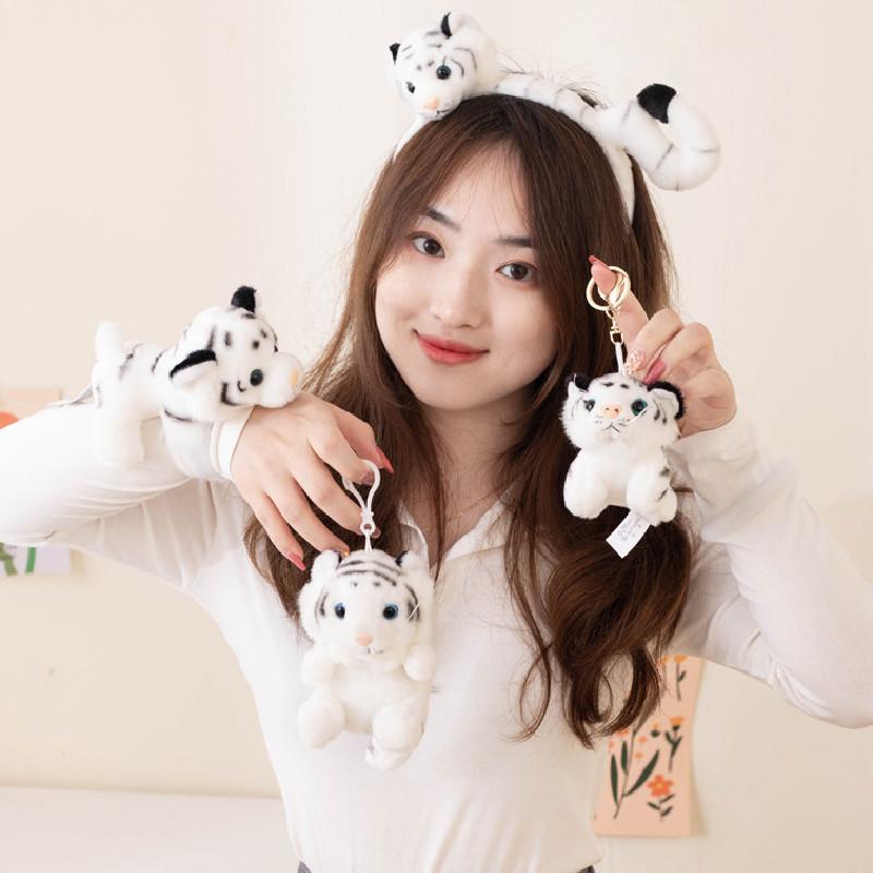 Charming Animal Plush Toy Wristband Featuring Tiger Panda Bunny And Elephant