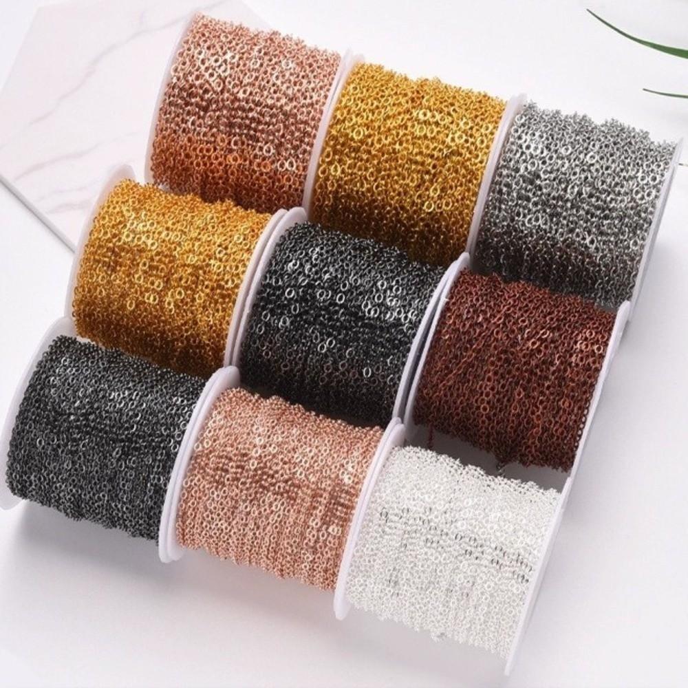 1Roll Stainless Steel Chain 10 Meters DIY Collarbone Chain Bracelet For Necklace