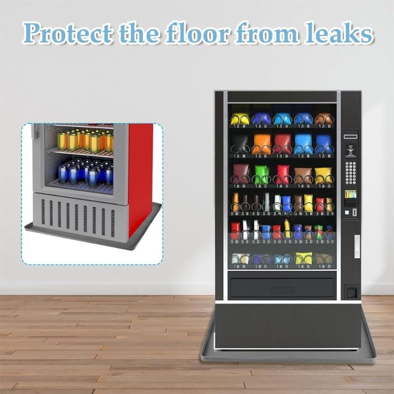 Small Fridge Silicone Mats 23.62x23.62in Washable Drip Pan with Raised Edge Design Protective Mats for Easy Cleaning