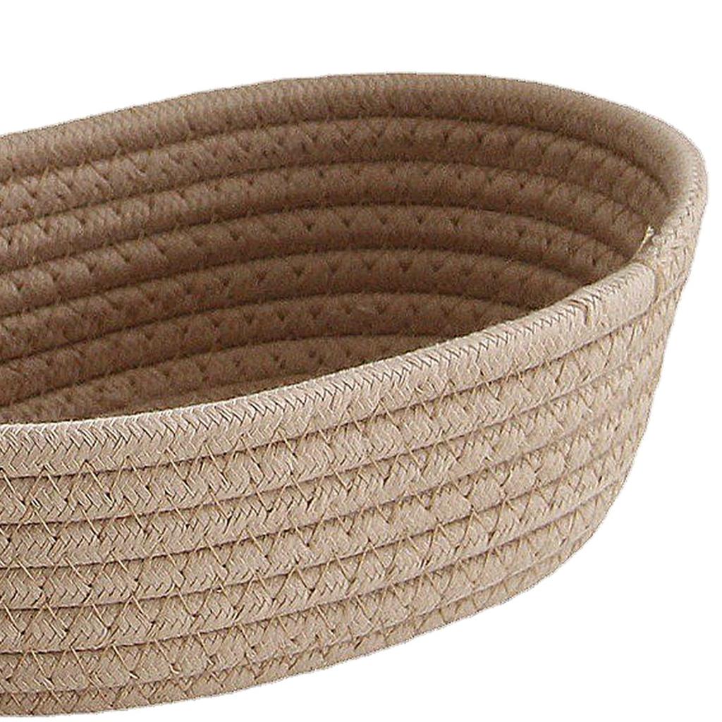 3 шт., корзина для хранения из хлопчатобумажной веревки, тканый скандинавский овальный органайзер, контейнеры, декоративные настольные ящики для хранения одежды, книг, полотенец, косметики