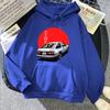 Манга Худи AE86 Модный Принт Толстовка Японские Худи с Длинным Рукавом Мужские Женские Харадзюку Аниме Толстовки