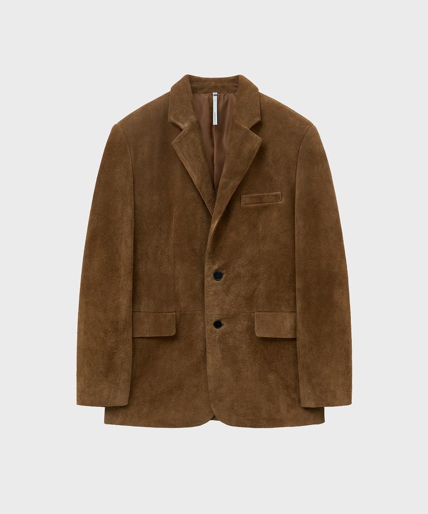 Noirer Nubuck Suede Tailored Jacket (Camel)